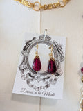 Renaissance Jewelry Set - Cream Pearl, Gold, and Garnet