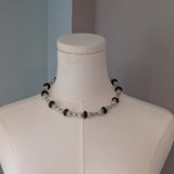 Renaissance Necklace - Silver and Dark Purple