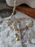 Renaissance Girdle Belt - Pink, Pearl, and Gold - 52"