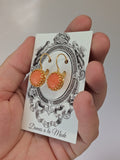 Coral Crown Earrings - Medium Round