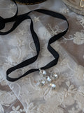 Clear Crystal Cross Pendant - Tiny Oval Stones