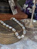 Clear Swarovski Crystal Necklace - Medium Oval