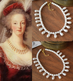 Pearl Dangle Necklace with Teardrops