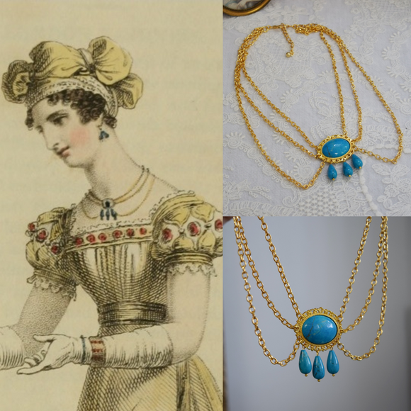 1820s Turquoise Festoon Necklace