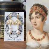 Caroline Murat Leaf and Pearl Earrings