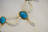 Pearl and Turquoise Festoon Necklace