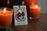 Carnelian Earrings - Large Teardrop