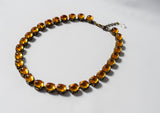 Orange Topaz Swarovski Crystal Mirror Back Rivere - Small Oval