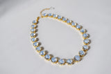 On Sale! Light Blue Givre Collet Necklace - Small Round