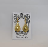 SALE! Golden Bead Earrings - Teardrop