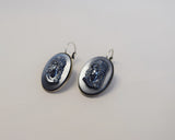 Hematite Cameo Earrings