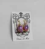 Opaline 2-Stone Crystal Earrings - Large Oval