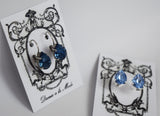 Blue Crystal Teardrop Earrings - Medium