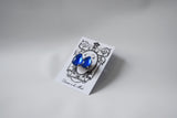 Mirror Back Sapphire Crystal Earrings