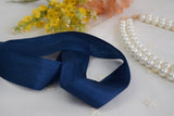 Silk Ribbon - Navy - 1.25" Wide - By the Yard