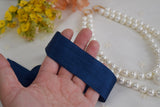 Silk Ribbon - Navy - 1.25" Wide - By the Yard