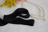 Silk Ribbon - Black - 1.25" Wide - By the Yard