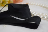 Silk Ribbon - Black - 1.25" Wide - By the Yard