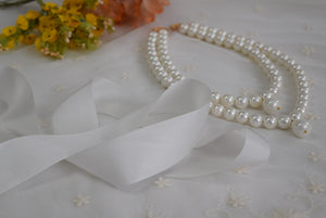 Silk Ribbon - White - 1.25" Wide - By the Yard