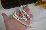 Shell Pearl Necklace - Double Strand with Double Teardrop