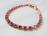 SALE! Light Pink Swarovski Crystal Collet Necklace - Small Octagon