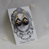 Faberge-Inspired Blue Imperial Egg Earrings - Museum Reproductions