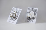 Clear Swarovski Crown Set Earring - Large Octagon