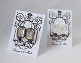 Clear Swarovski Crown Set Earring - Large Octagon