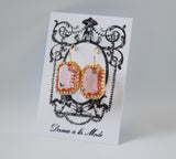 Blush Pink Crystal Crown Earrings