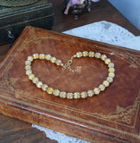 Renaissance Golden Fluted Bead Necklace