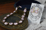 Light Pink Aurora Crystal Necklace - Medium Oval