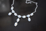 Moonstone Fringe Necklace - Medium Oval