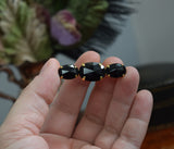 Black Onyx Triple Bar Brooch