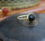 Onyx and Vermeil Ring