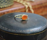 Carnelian Oval Vermeil Ring