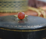 ON SALE Carnelian Octagon Vermeil Ring (limited sizes)