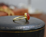 ON SALE Carnelian Octagon Vermeil Ring (limited sizes)