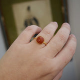 ON SALE Carnelian Octagon Vermeil Ring (limited sizes)