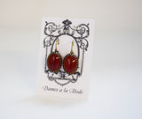 Carnelian Crown Earrings