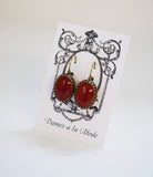 Carnelian Crown Earrings