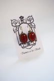 Carnelian Crown Earrings