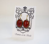 Carnelian Crown Earrings