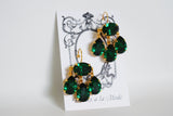 Girandole Earrings - Large Pear Swarovski Emerald