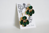 Girandole Earrings - Large Pear Swarovski Emerald