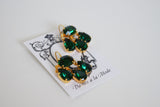 Girandole Earrings - Large Pear Swarovski Emerald