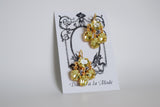 Girandole Earrings - Small Oval Swarovski Citrine