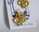 Girandole Earrings - Small Oval Swarovski Citrine