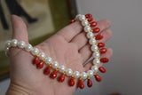 Anne of Austria Pearl and Coral Necklace