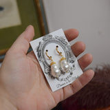 Shell Pearl Baroque Earring with Filigree