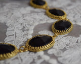 18th Century Black Onyx Crown Necklace - Extra Large Oval